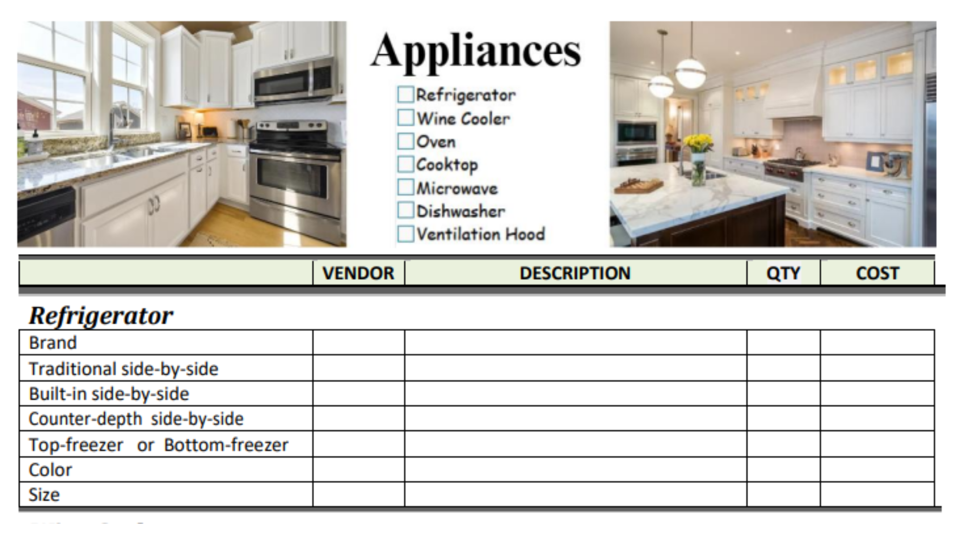 The Ultimate Kitchen Appliance Checklist Dream Home Planner