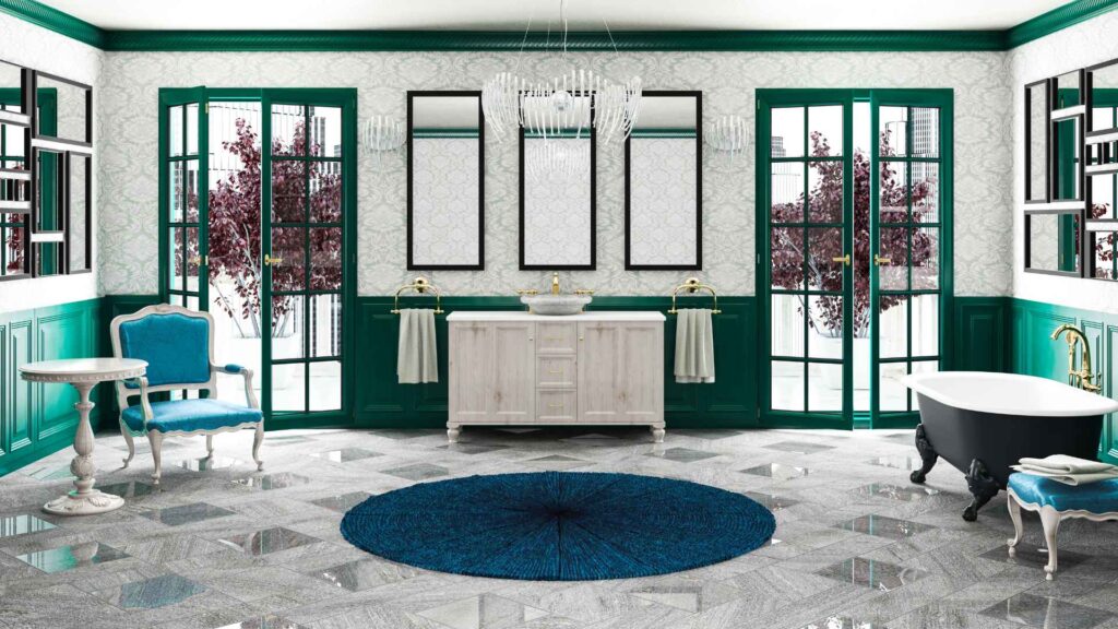 Rich Color Scheme for Luxury Bathroom