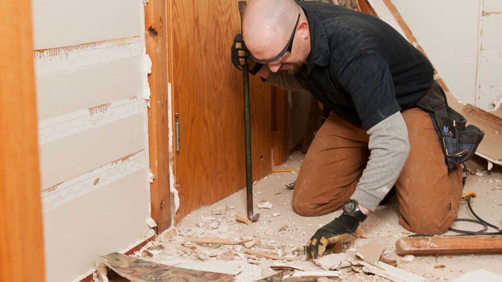 Removing Old Tile in a Bathroom